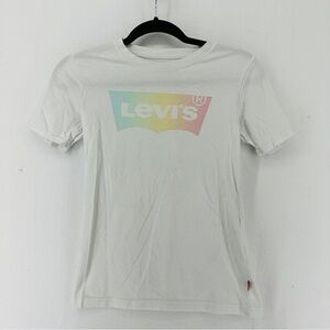 Levi’s Modern Batwing Logo Short Sleeve T Shirt Youth Size M White